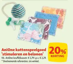 Maxi Zoo AniOne kattenspeelgoed 'stimuleren en belonen' aanbieding