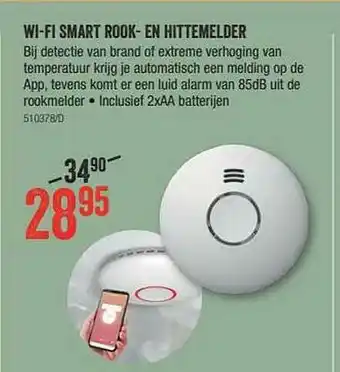 HandyHome Wifi Smart Rook En Hittemelder aanbieding