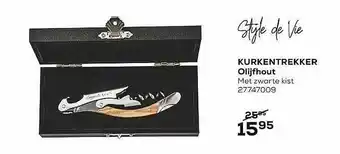 Supra Bazar Style De Vie Kurkentrekker Olijfhout aanbieding