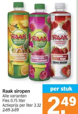 Albert Heijn Raak siropen aanbieding