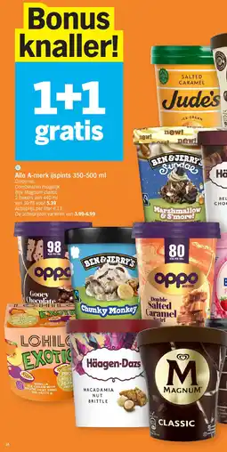 Albert Heijn Alle A-merk ijspints 350-500 ml aanbieding