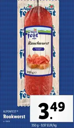 Lidl Rookworst aanbieding