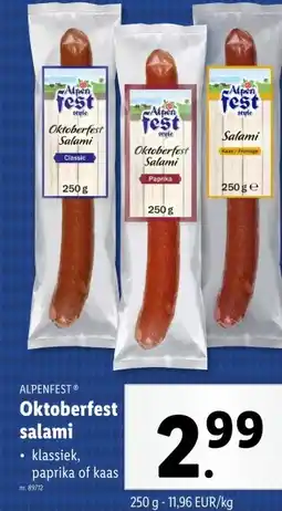 Lidl Oktoberfest salami aanbieding
