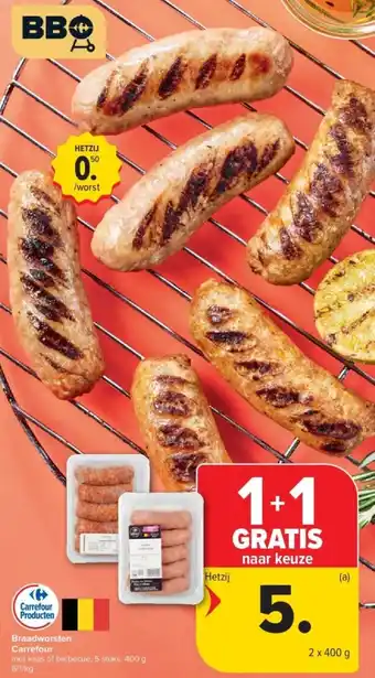 Carrefour Braadworsten Carrefour aanbieding