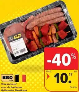 Carrefour Vleesschotel voor de barbecue Grillmaster Meatlover aanbieding