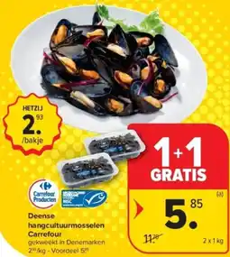 Carrefour Deense hangcultuurmosselen Carrefour aanbieding