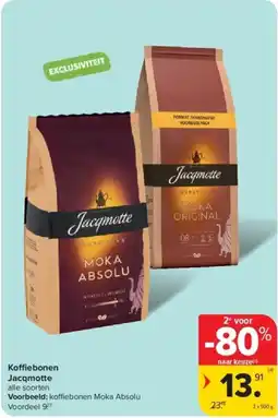 Carrefour Koffiebonen Jacqmotte aanbieding