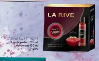 Di La Rive Sweet Hope Eau de parfum 90ml, deodorant 150ml aanbieding
