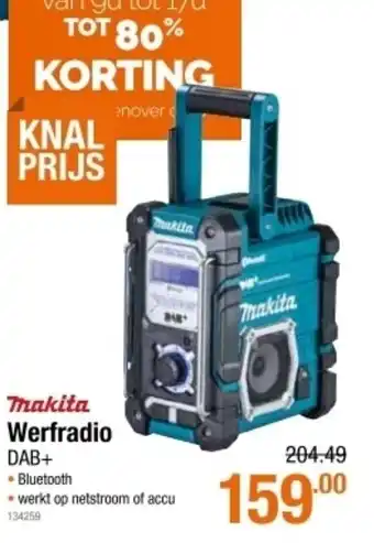 Cevo Makita Werfradio aanbieding