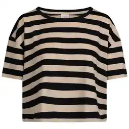 Decathlon Dames Donna Gestreept Boxy Tshirt (Zwart) aanbieding