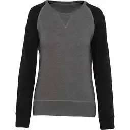 Decathlon Damessweatshirt met ronde hals Kariban bicolore aanbieding