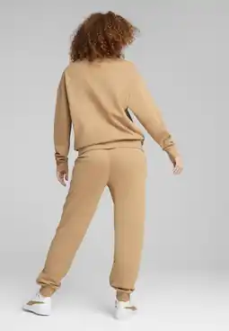 Decathlon Relaxed joggingpak voor dames PUMA Warm Beige Brown aanbieding