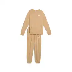 Decathlon Relaxed joggingpak voor dames PUMA Warm Beige Brown aanbieding