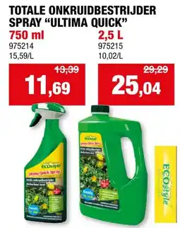 Hubo Ecostyle Ultima Quick Spray totale onkruidverdelger 750ml aanbieding
