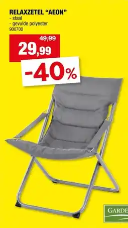 Hubo Garden Plus Aeon relax loungestoel grijs aanbieding