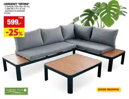 Hubo Garden Plus Ortona loungeset antraciet/grijs aanbieding