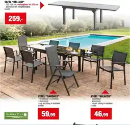 Hubo Garden Plus Bellum tuintafel 135x90 cm verlengbaar tot 270cm zwart aanbieding