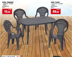 Hubo Jardin Elise tuintafel 135x90 cm grafiet aanbieding