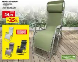 Hubo Garden Plus Sunday relax ligstoel grijs/zand aanbieding