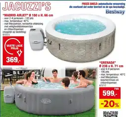 Hubo Bestway Lay-Z-Spa Grenada Airjet jacuzzi 236x71 cm 6-8 personen aanbieding