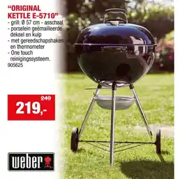 Hubo Weber Original Kettle E-5710 kogelbarbecue 57cm aanbieding