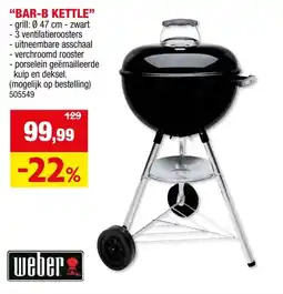Hubo Weber Bar-B-Kettle kogelbarbecue 47cm aanbieding