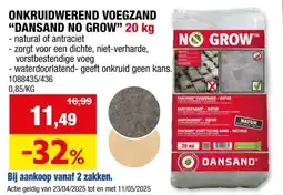 Hubo Dansand voegzand no grow natural 20kg aanbieding
