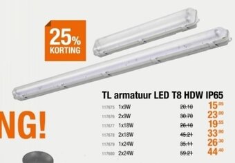 Cevo TL armatuur LED T8 HDW IP65 aanbieding