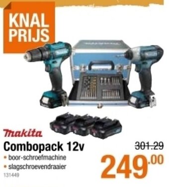 Cevo Makita Combopack 12v aanbieding