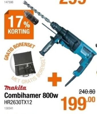Cevo Makita Combihamer 800w aanbieding