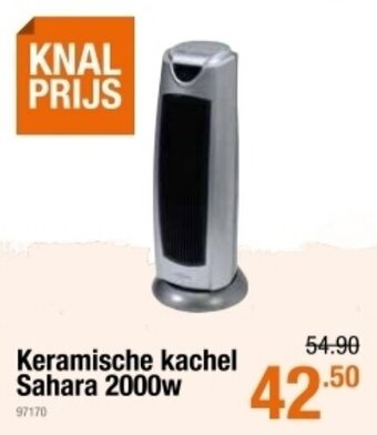 Cevo Keramische kachel Sahara 2000w aanbieding