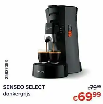 Euroshop Philips senseo select donkergrijs aanbieding