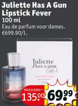 Kruidvat Juliette Has A Gun Lipstick Fever aanbieding