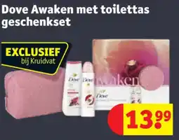Kruidvat Dove Awaken met toilettas geschenkset aanbieding