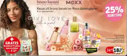 Kruidvat Keuze uit bruno banani en Mexx damesgeuren aanbieding