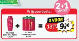 Kruidvat Shampoo Color Vive + 2x Refill Color Vive aanbieding