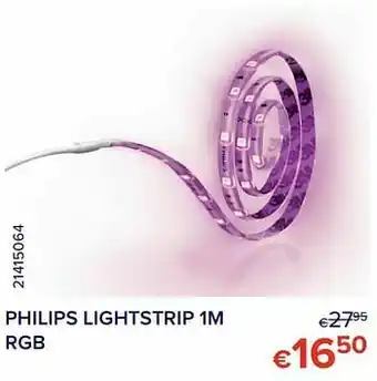 Euroshop Philips lightstrip 1m rgb aanbieding