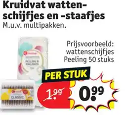 Kruidvat Kruidvat watten schijfjes en staafjes aanbieding