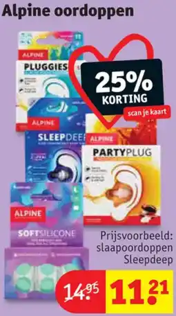 Kruidvat Alpine oordoppen aanbieding