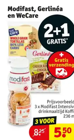 Kruidvat Modifast, Gerlinéa en WeCare aanbieding