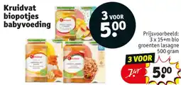 Kruidvat Kruidvat biopotjes babyvoeding aanbieding