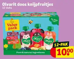 Kruidvat Olvarit doos knijpfruitjes aanbieding
