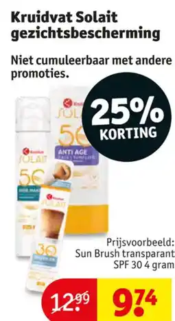 Kruidvat Kruidvat Solait gezichtsbescherming aanbieding