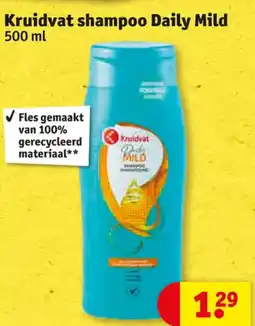 Kruidvat Kruidvat shampoo Daily Mild aanbieding