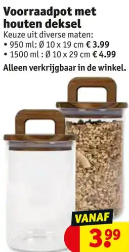 Kruidvat Voorraadpot met houten deksel aanbieding