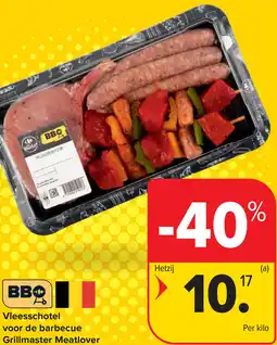Carrefour Market Vleesschotel voor de barbecue Grillmaster Meatlover aanbieding
