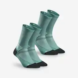 Decathlon Wandelsokken Hike 500 high turquoise 2 paar aanbieding