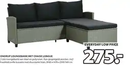 Jysk Ondrup loungebank met chaise longue aanbieding