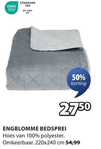 Jysk Engblomme bedsprei aanbieding