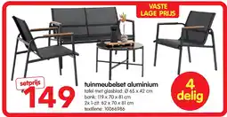 Yess tuinmeubelset aluminium aanbieding